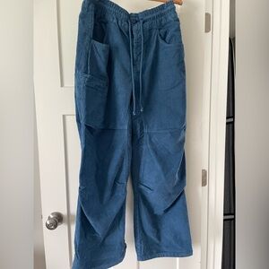 Free People We the Free Blue Corduroy pants Sz M like new